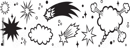 Abstract geometric pattern with vibrant color accents and clean lines