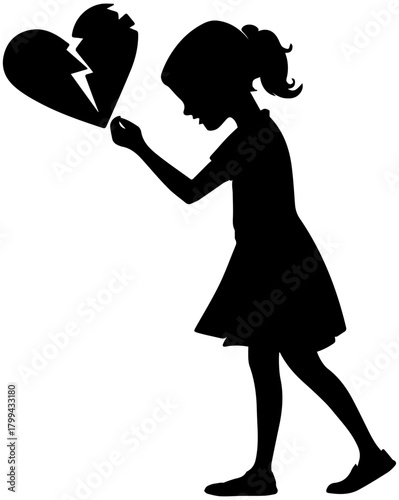 Sad Girl Silhouette – Broken Heart Emotion