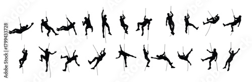  climber black silhouette vector illustration
