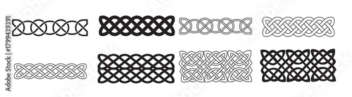 celtic knots icon vector set celtic signs illustration
