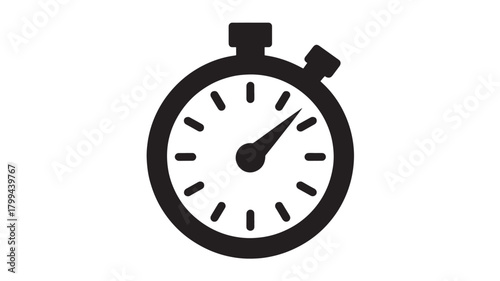Stopwatch icon simple flat vector illustration isolated on white background for app design and infographics