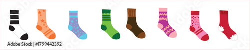 Colored socks set vector