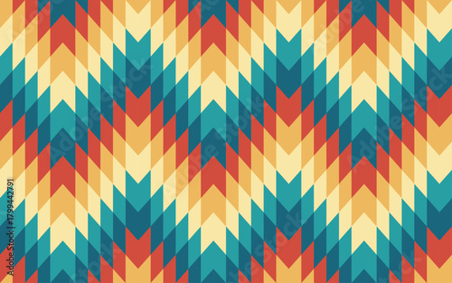  colourful geometric mosaic retro pattern background