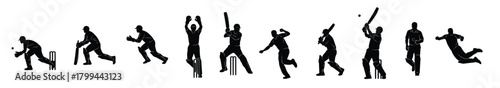 cricket silhouettes illustration