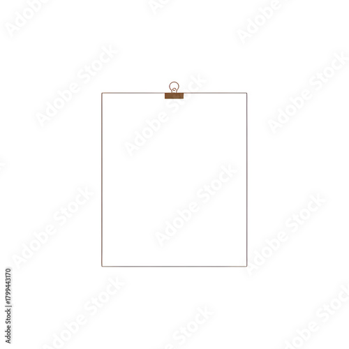 Clean minimalist frame with clip and ring