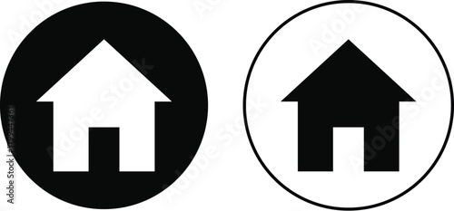 App UI: Flat Home Button Icon