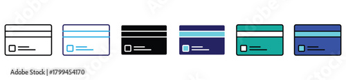 Credit Card Icons Set – Payment and Banking Card Symbols in Multiple Styles