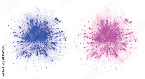 Firework multi-color brush stroke, 