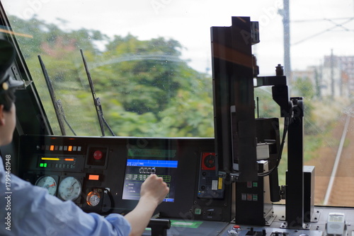 Naklejka 運転席から見る景色