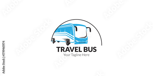 Vector Travel Bus Logo Design fully editable high quality