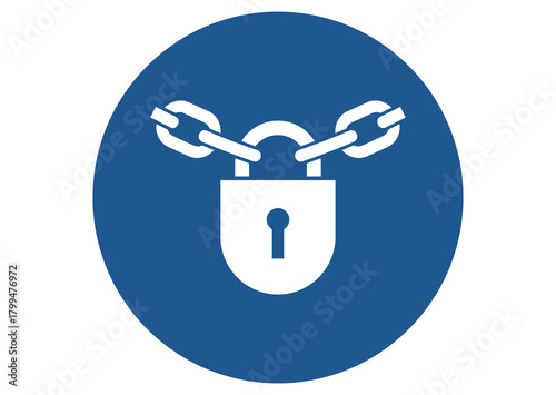 International sign keep locked, vector icon illustration