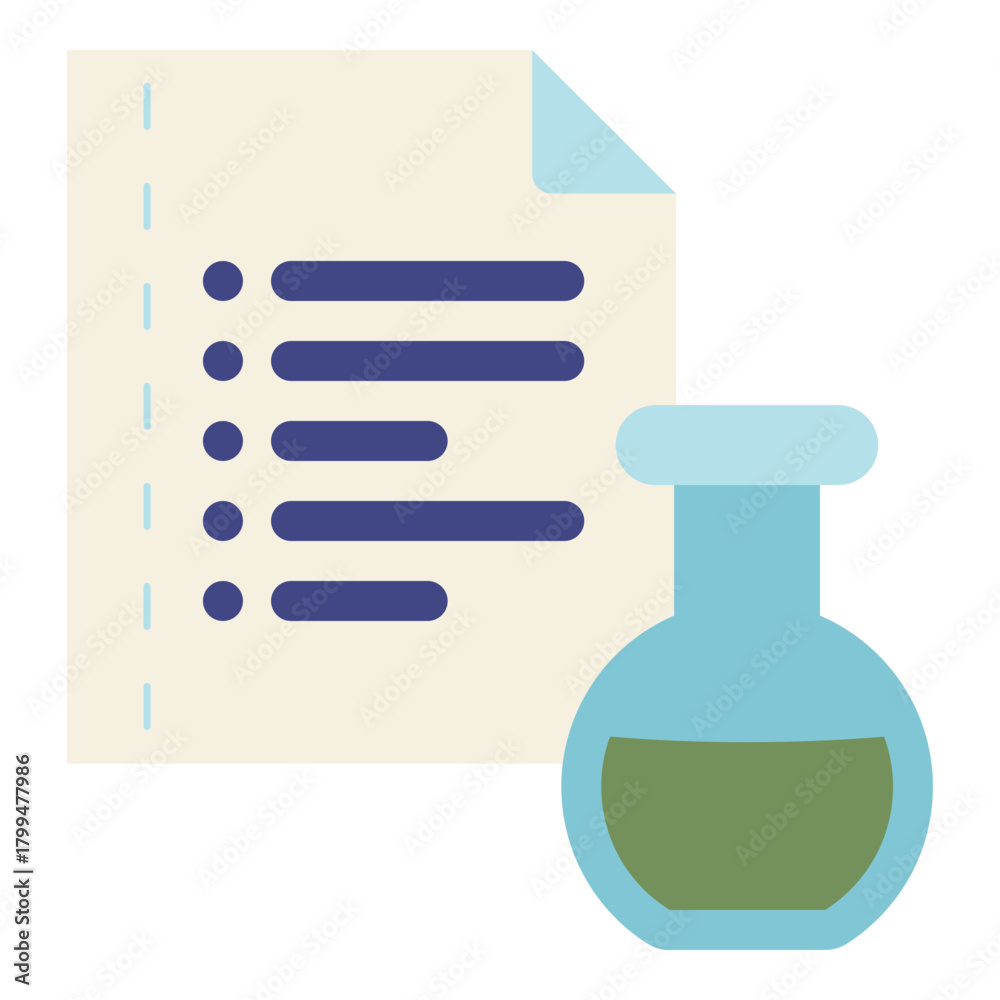 Obraz premium laboratory test results flat icon