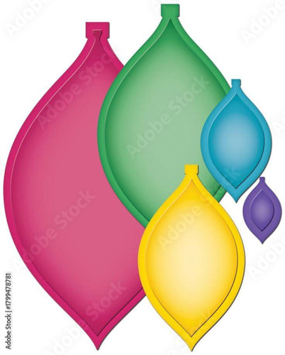 set of colorful labels with ribbons,eps