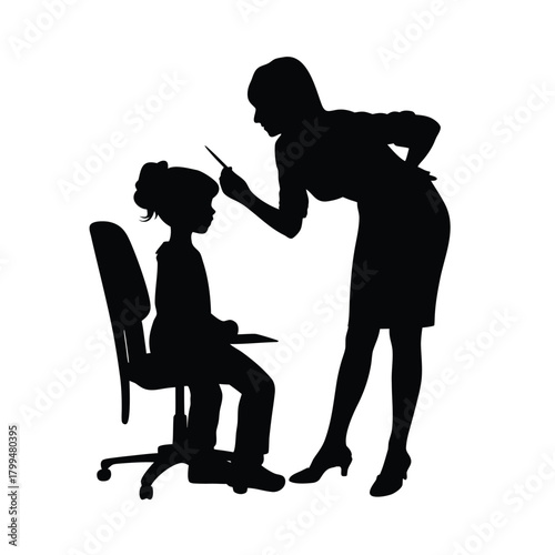 Experienced Teacher Provides Educational Instruction Guiding Student Towards Successful Learning