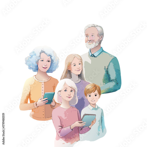 portrait of a happy family