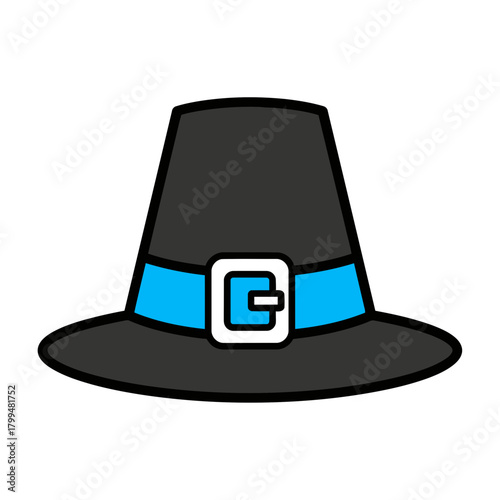 Classic Pilgrim Hat Illustration