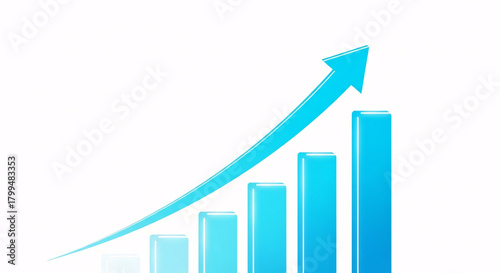 Free Download Business Growth Bar Chart with Rising Arrow  Financial Success Concept - GFXLoad