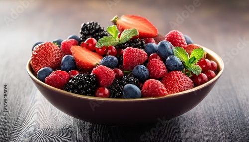 Bowl Of Mixed Fresh Berries