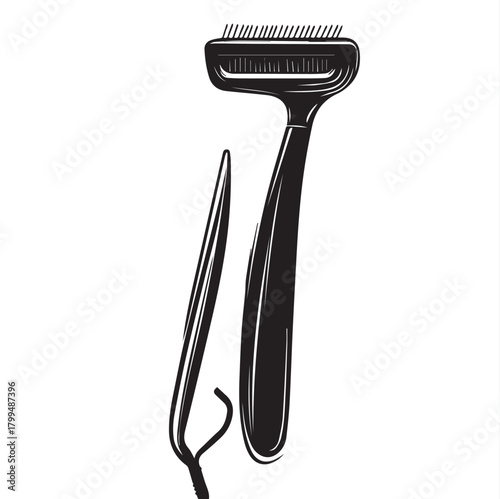 electric shaver isolated on white