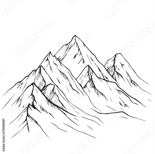 vector illustration of mountain landscape