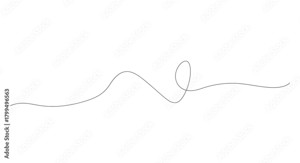 Obraz premium Minimalist Line Art Simple Curve Vector Design Element for Creative Projects