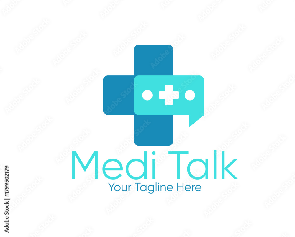 Fototapeta premium MEDICAL TALK AND CONSULT LOGO