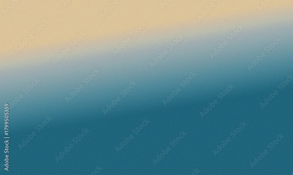 Obraz premium Beige and Deep Cyan Horizontal Grainy Gradient Background
