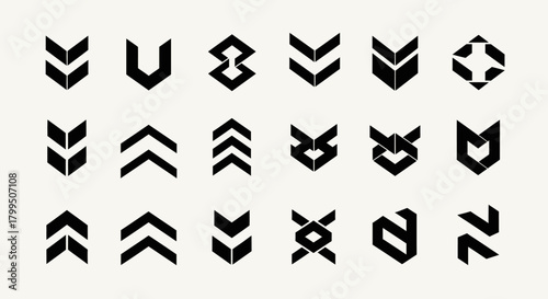 Geometric logo vector shapes offering versatile design elements for branding and creative graphic