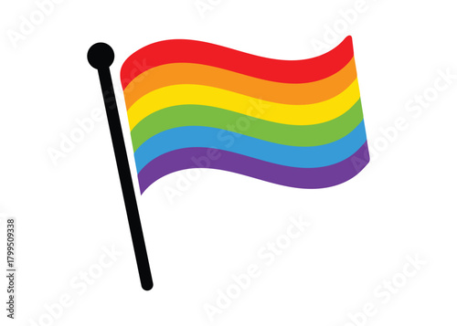 Rainbow Flag Vector LGBT Pride Tolerance