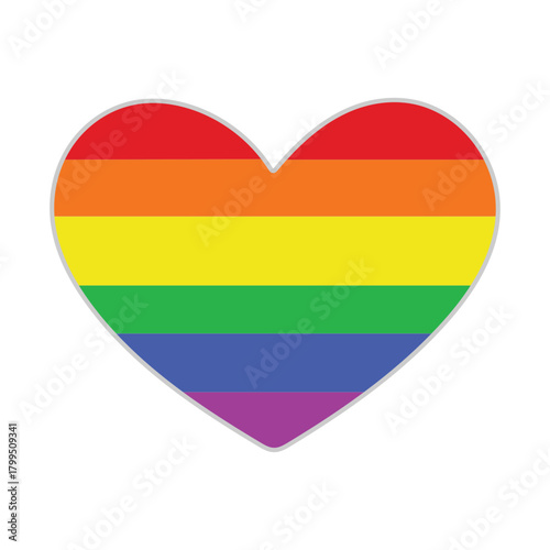 Rainbow Heart Vector Symbol LGBT Pride