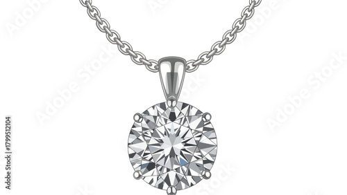 Diamond pendant on a silver chain