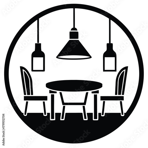 dining room vector icon