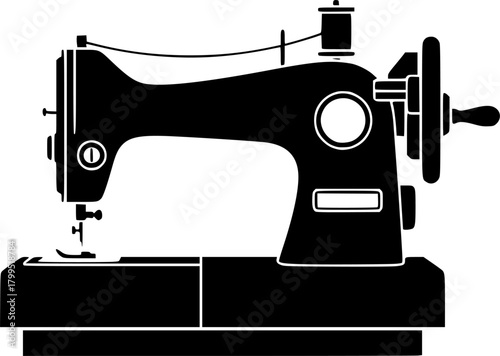 sewing-machine flat vector
