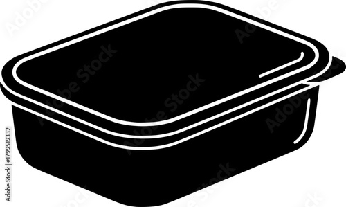 food storage container icon flat vector icon
