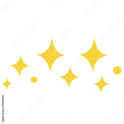 Golden sparkles symbolizing cleanliness and freshness, great for hygiene, sanitization, or product safety education.