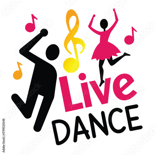 Live Music Dance Cultural Event on White Background