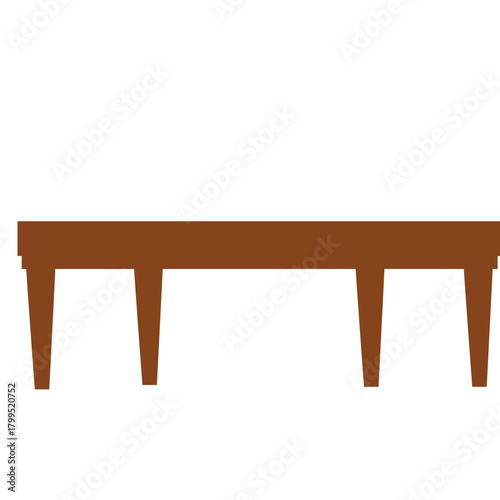 Minimalist wooden table with clean surface, ideal for kitchen, dining, or hygiene education visuals.