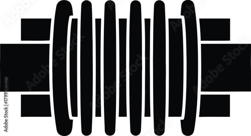 black and white electrical transformer silhouette vector