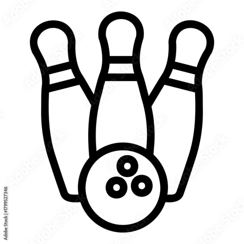 bowling Line Icon