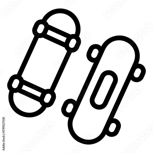 skateboard Line Icon