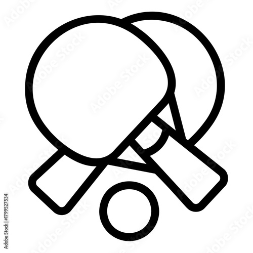 table tennis Line Icon