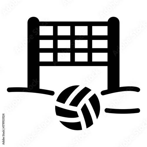 beach volleyball Solid icon