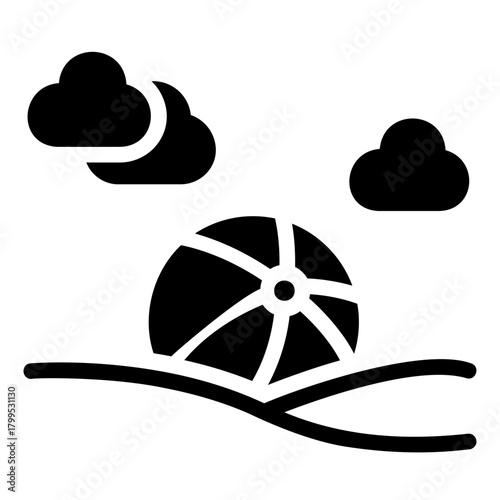 beach ball Solid icon