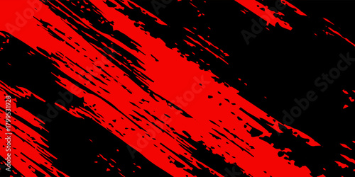 black and red hand painted brush grunge background texture concept