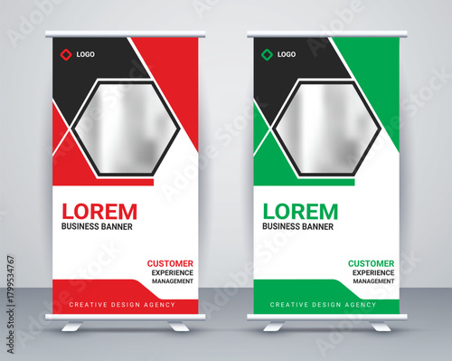 Beautiful business roll up banner design 