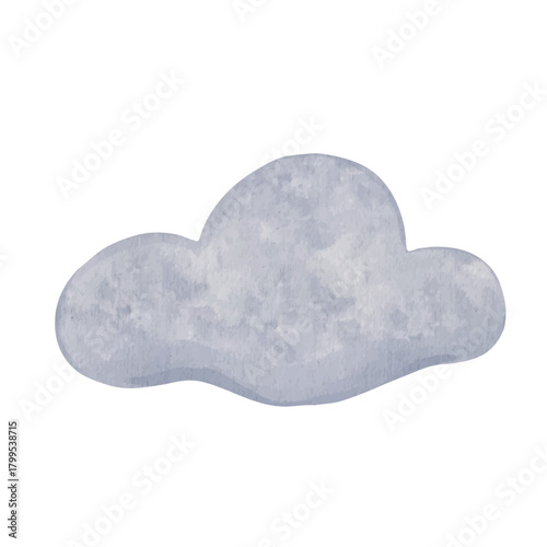 Dark thundercloud. Vector graphics
