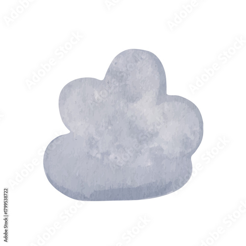 Dark thundercloud. Vector graphics