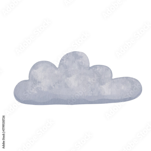Dark thundercloud. Vector graphics