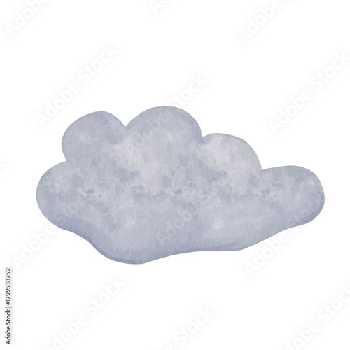 Dark thundercloud. Vector graphics