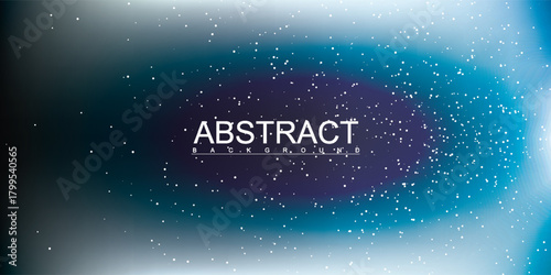 Abstract futuristic background with glowing particles and central text on a dark blue gradient.